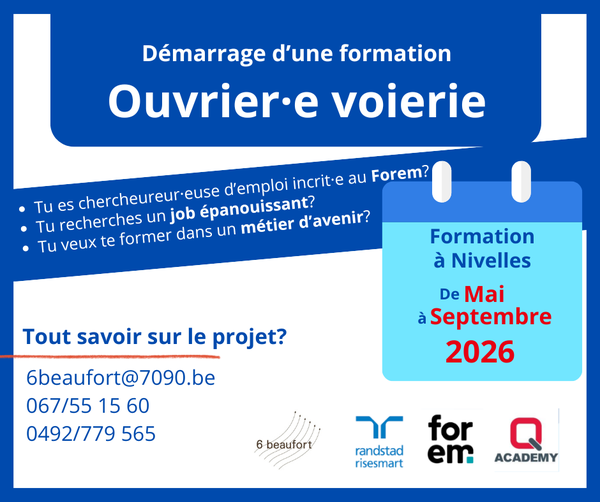 Démarrage formation ouvrier voierieer voieries